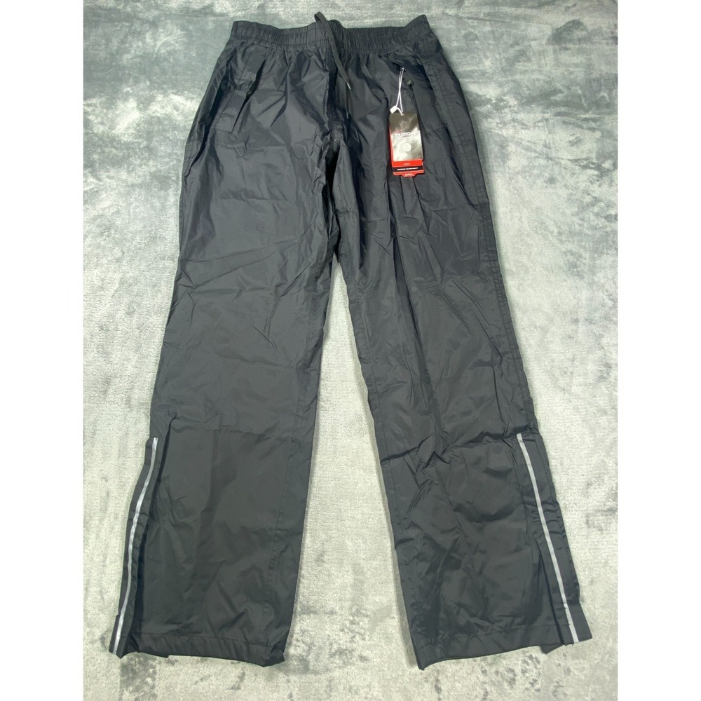 33000ft Mens Track Pants Size Small Black Nylon Lined Athletic Zip Pockets